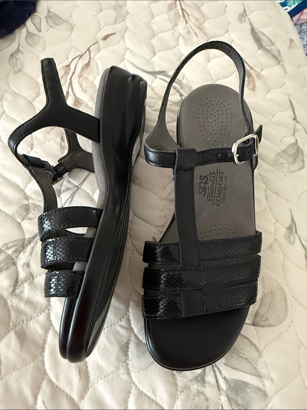 SAS Capri T Comfort Sandals —black